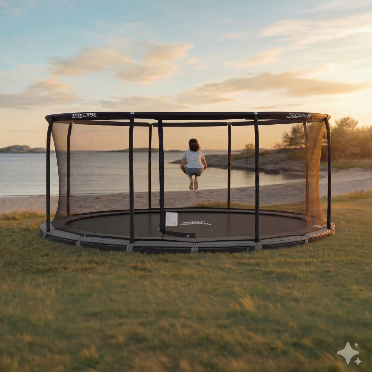 Premium Oval Inground 5,24 x 3,43 m. Trampolin