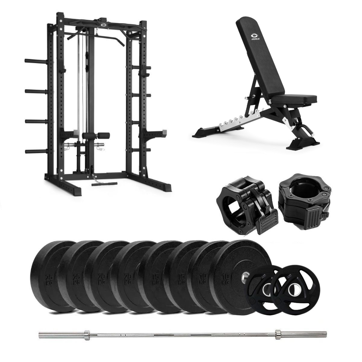 HR 500 Half Rack Bumper med bænk og nedtræk – 150 kg