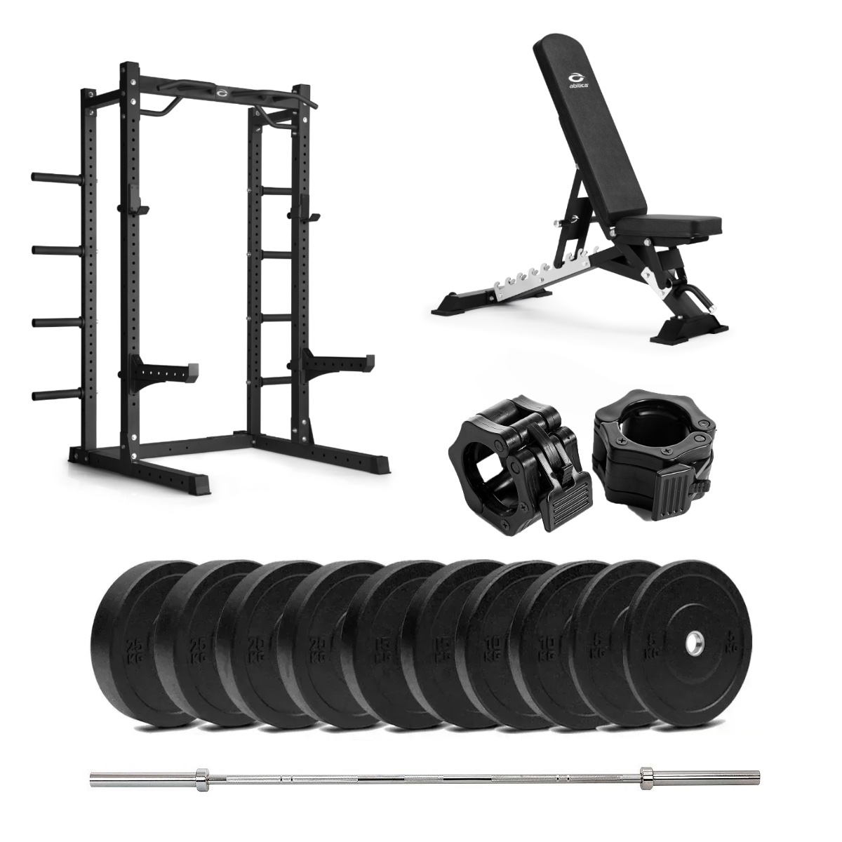 HR 500 Half Rack Bumper med bænk – 150 kg