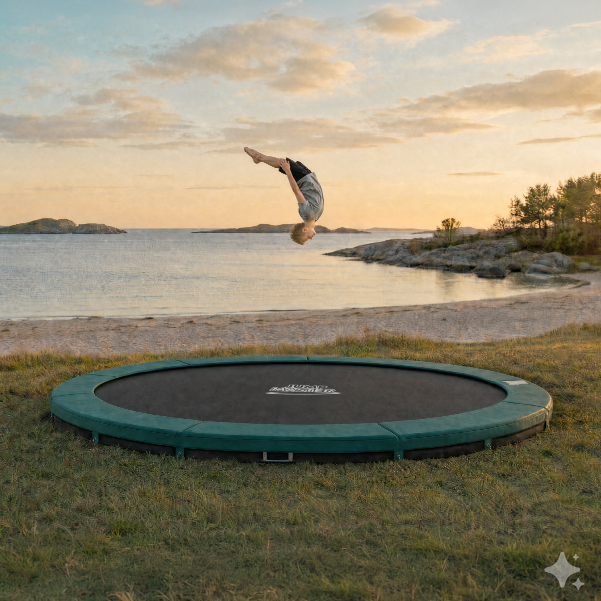 Flexi Inground Sport Line 3,65 m. Grøn Trampolin