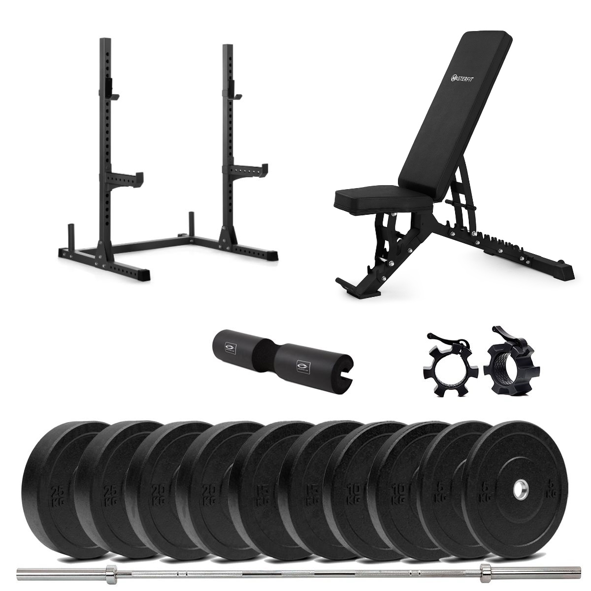 200 Squat Rack Bumper Styrkepakke - 120 kg