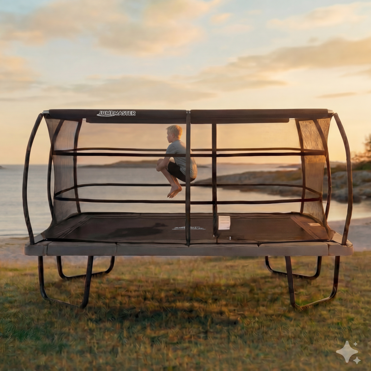 Premium Rektangulær 4,57 x 3,05 m. Trampolin