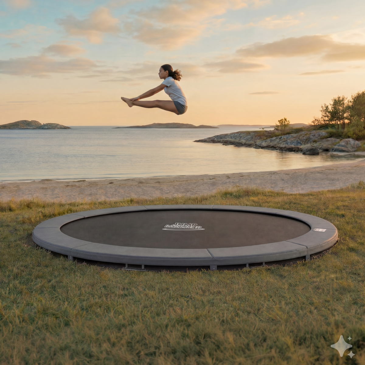 Flexi Inground Sport Line 3,65 m. Grå Trampolin