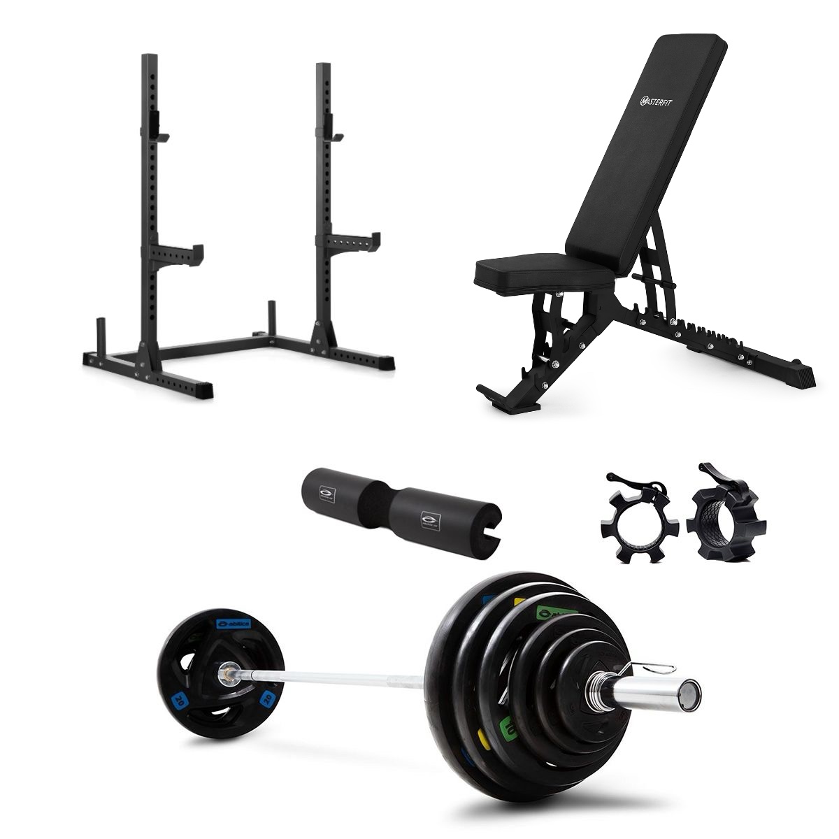 200 Squat Rack Olympic Styrkepakke - 150 kg